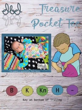 The cover shows a baby lying down on several examples of TKB Fabric and includes