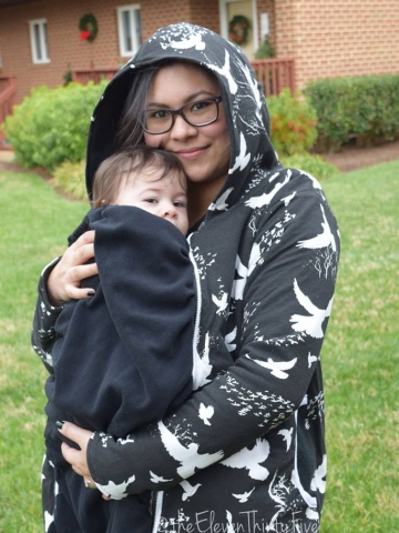 Bunny Hug (Zippity hoodie baby wearing panel)